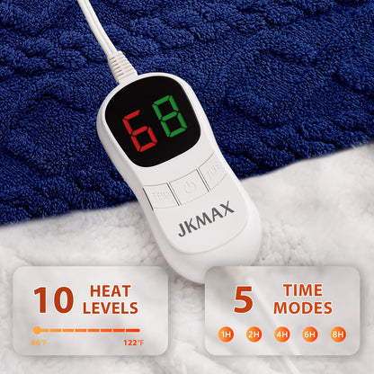 Heated Blanket Full Size - Premium Soft Heating Electric Blanket, Fast Heating with 10 Heating Settings, 5 Time Settings, Machine Washable - Perfect for Winter &amp; Cold Nights (72"x84", Grey)