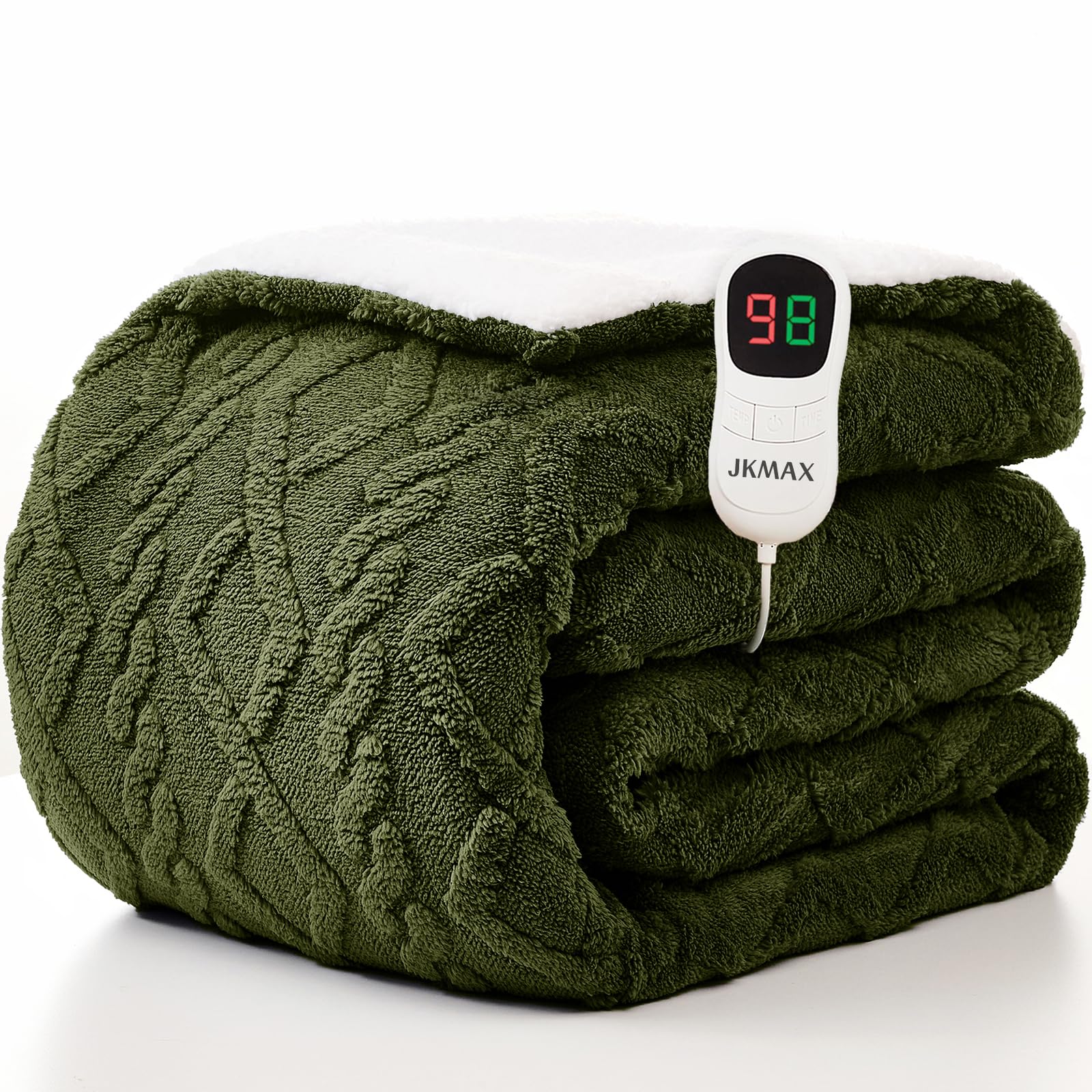 Heated Blanket Full Size - Premium Soft Heating Electric Blanket, Fast Heating with 10 Heating Settings, 5 Time Settings, Machine Washable - Perfect for Winter &amp; Cold Nights (72"x84", Grey)