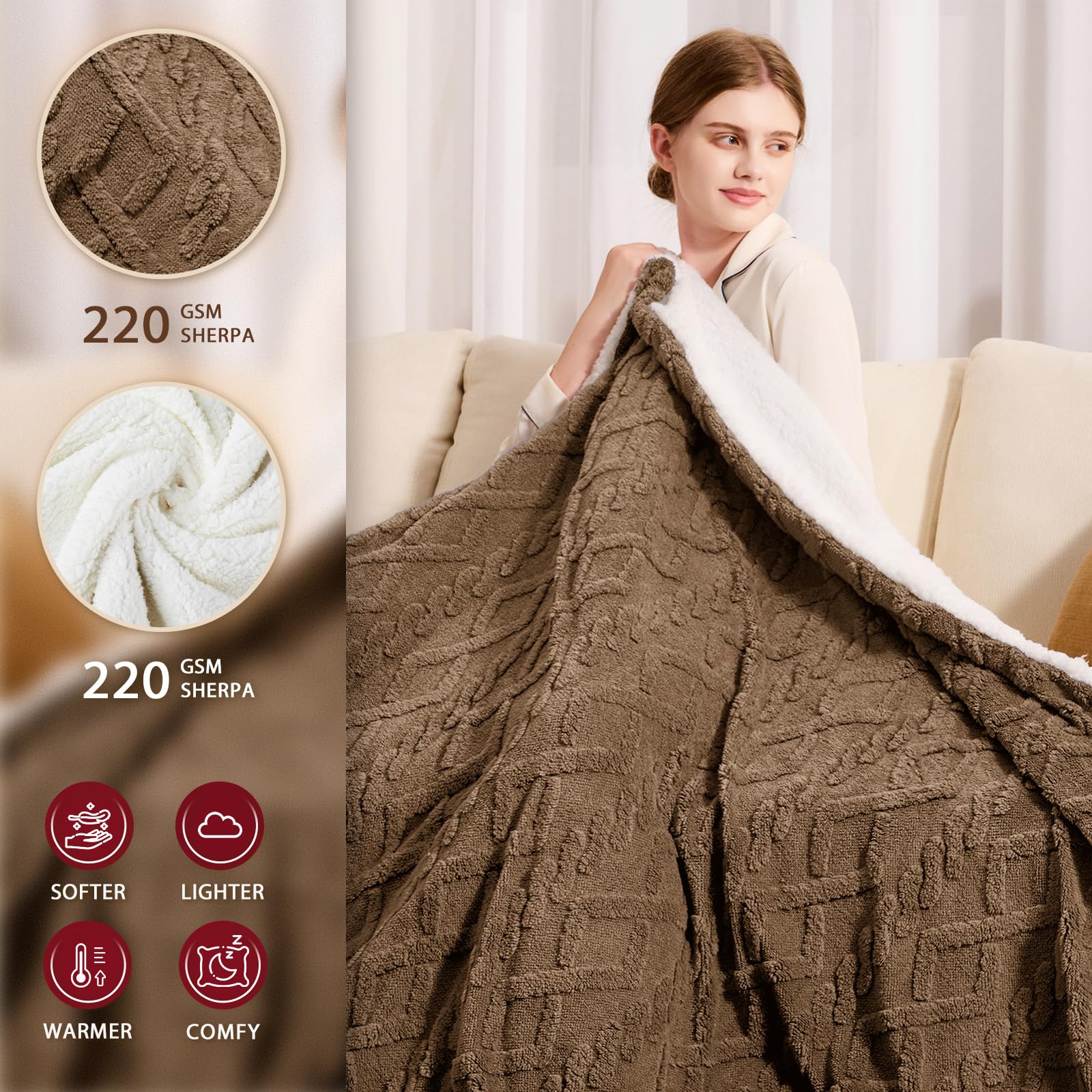 Heated Blanket Full Size - Premium Soft Heating Electric Blanket, Fast Heating with 10 Heating Settings, 5 Time Settings, Machine Washable - Perfect for Winter &amp; Cold Nights (72"x84", Grey)