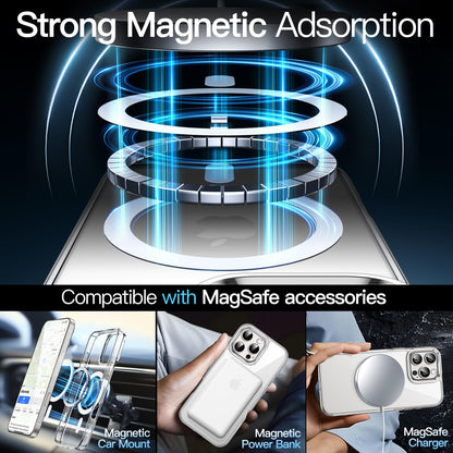 premium aplus module features iPhone with clear case showcasing MagSafe compatibility and sleek design.