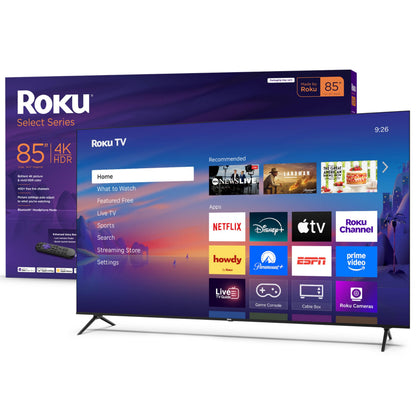 Roku Smart TV – 55-Inch Select Series, 4K HDR TV – Roku TV with Enhanced Voice Remote – Flat Screen LED Television with Wi-Fi for Streaming Live Local News, Sports, Family Entertainment