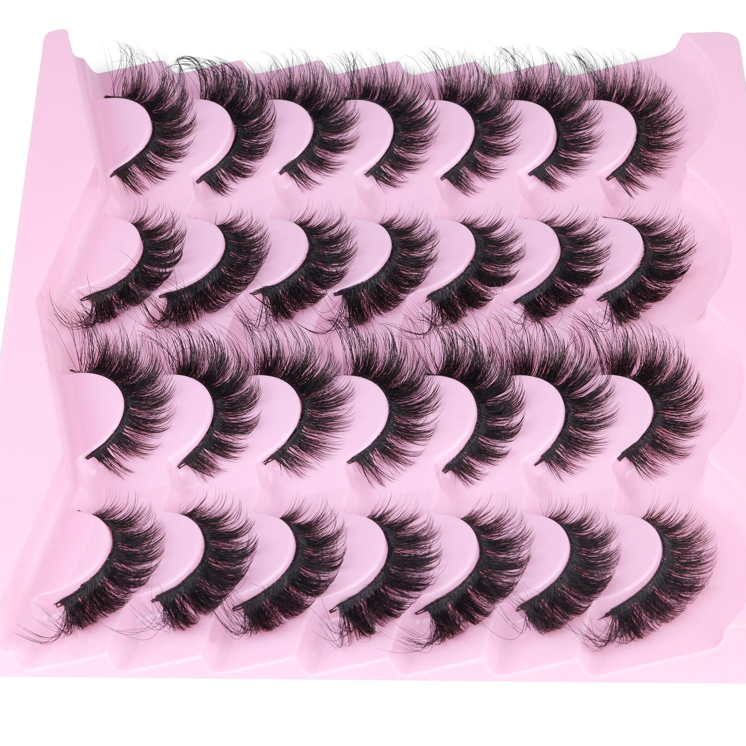14 Pairs Wispy Mink Lashes False Eye Lashes Natural Look 5D Volume 16mm Fake Eyelashes Pack by TNFVLONEINS