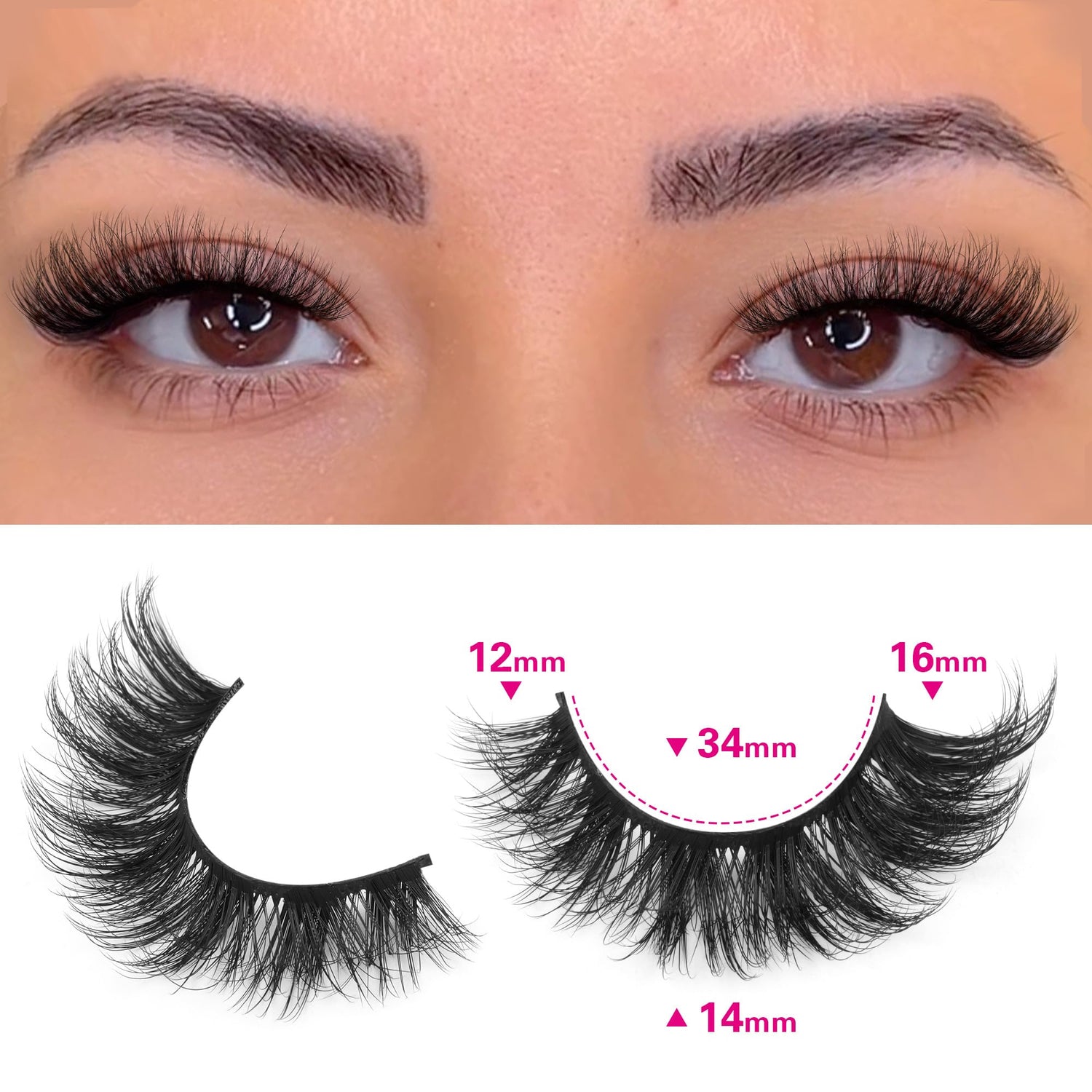 14 Pairs Wispy Mink Lashes False Eye Lashes Natural Look 5D Volume 16mm Fake Eyelashes Pack by TNFVLONEINS