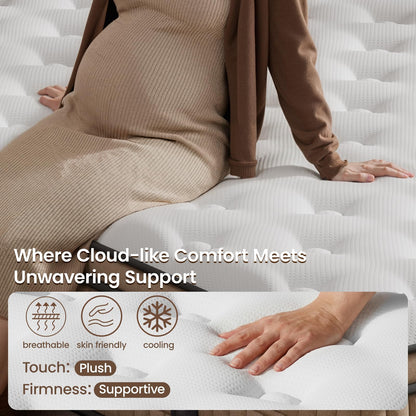 BedStory Extra Firm Queen Mattress 14 inch - Pain-Relieving Hybrid Mattress for Extra Lumbar &amp; Hip Support - No Sagging Bed in a Box - 365-Night Trial - No Odor, Fiberglass-Free, CertiPUR-US Certified