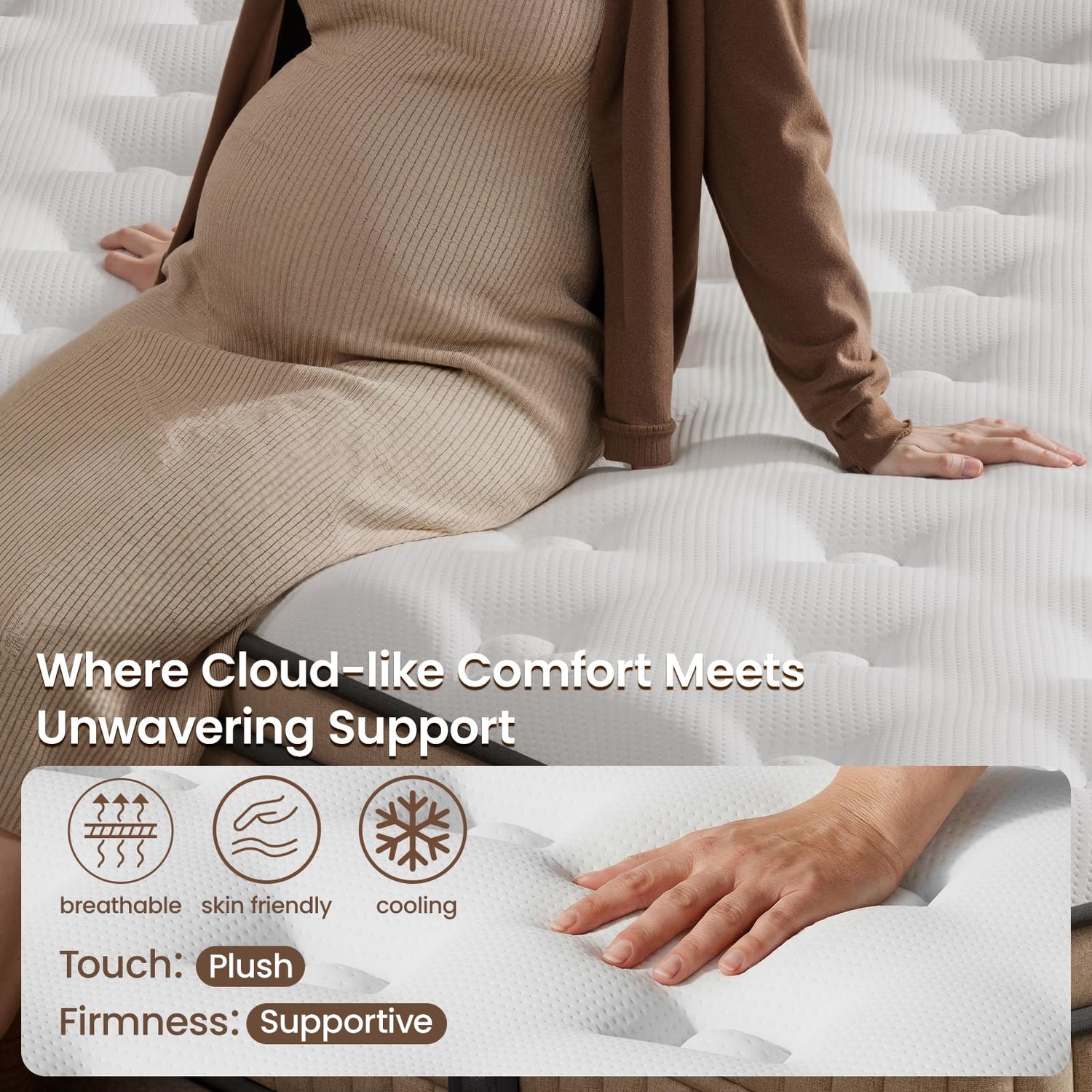 BedStory Extra Firm Queen Mattress 14 inch - Pain-Relieving Hybrid Mattress for Extra Lumbar &amp; Hip Support - No Sagging Bed in a Box - 365-Night Trial - No Odor, Fiberglass-Free, CertiPUR-US Certified