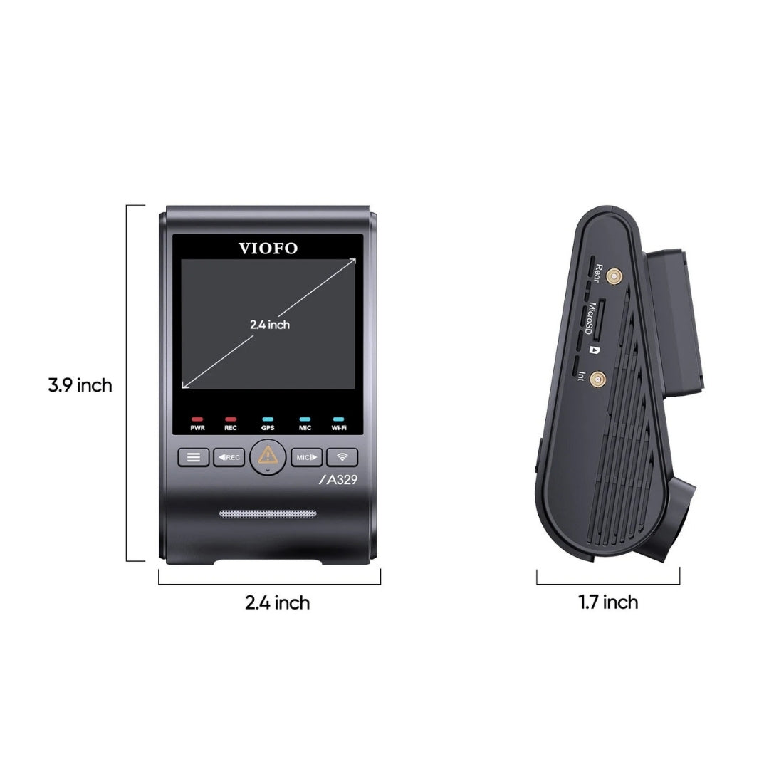 VIOFO A329S 4K UHD 1-Channel 60FPS Wi-Fi 6 Dash Cam