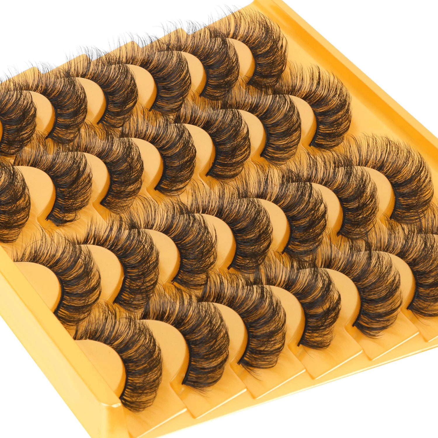 14 Pairs Wispy Mink Lashes False Eye Lashes Natural Look 5D Volume 16mm Fake Eyelashes Pack by TNFVLONEINS