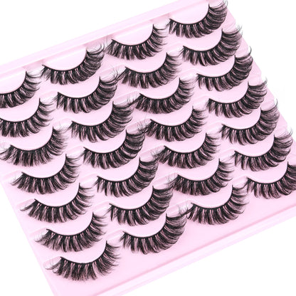 14 Pairs Wispy Mink Lashes False Eye Lashes Natural Look 5D Volume 16mm Fake Eyelashes Pack by TNFVLONEINS