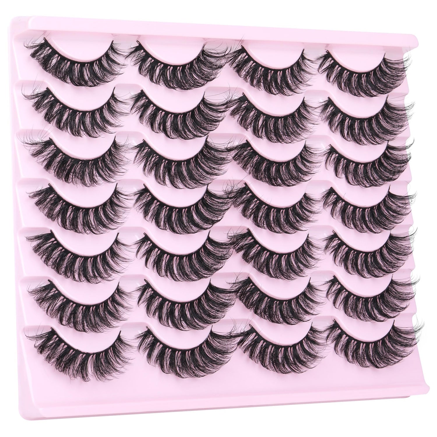 14 Pairs Wispy Mink Lashes False Eye Lashes Natural Look 5D Volume 16mm Fake Eyelashes Pack by TNFVLONEINS