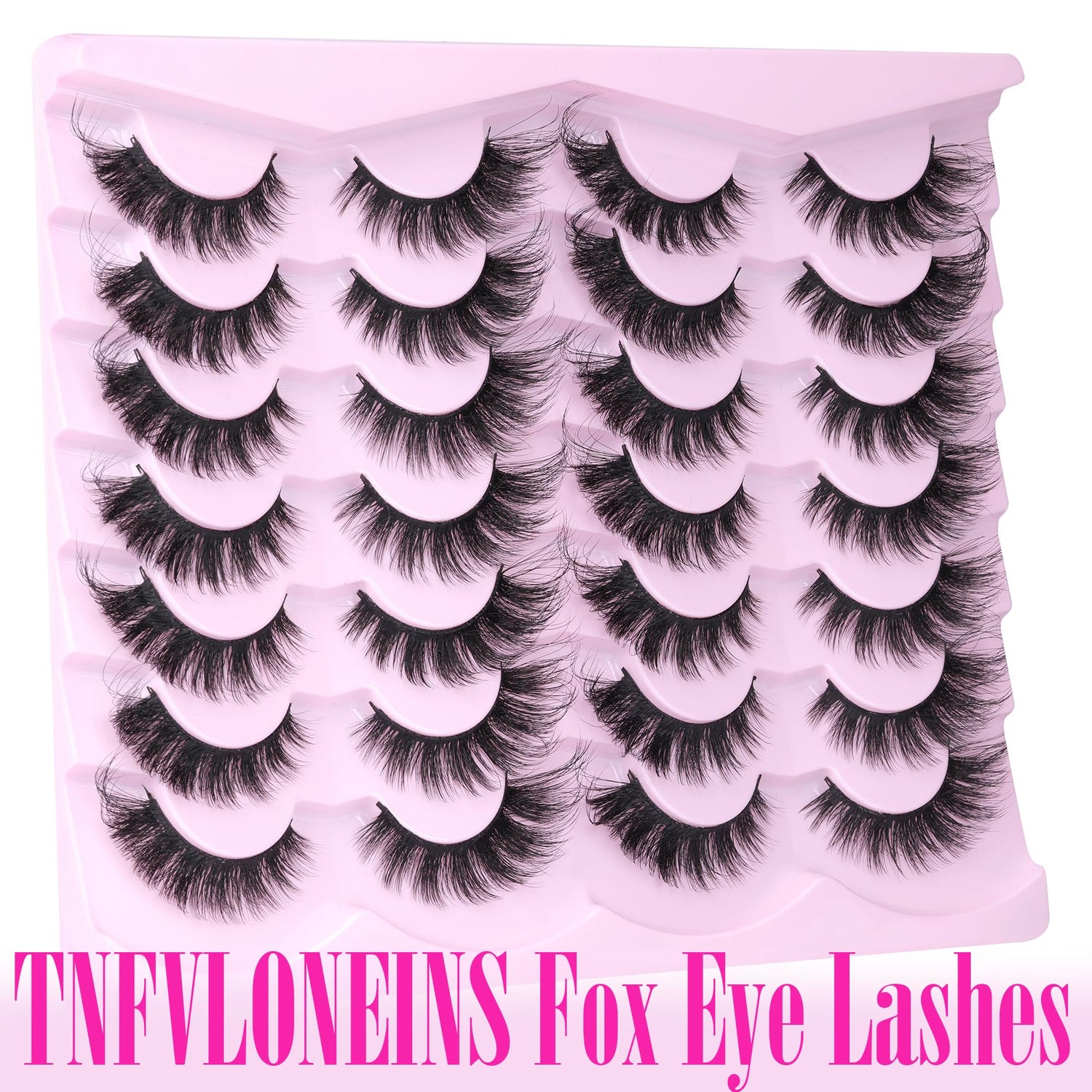 14 Pairs Wispy Mink Lashes False Eye Lashes Natural Look 5D Volume 16mm Fake Eyelashes Pack by TNFVLONEINS