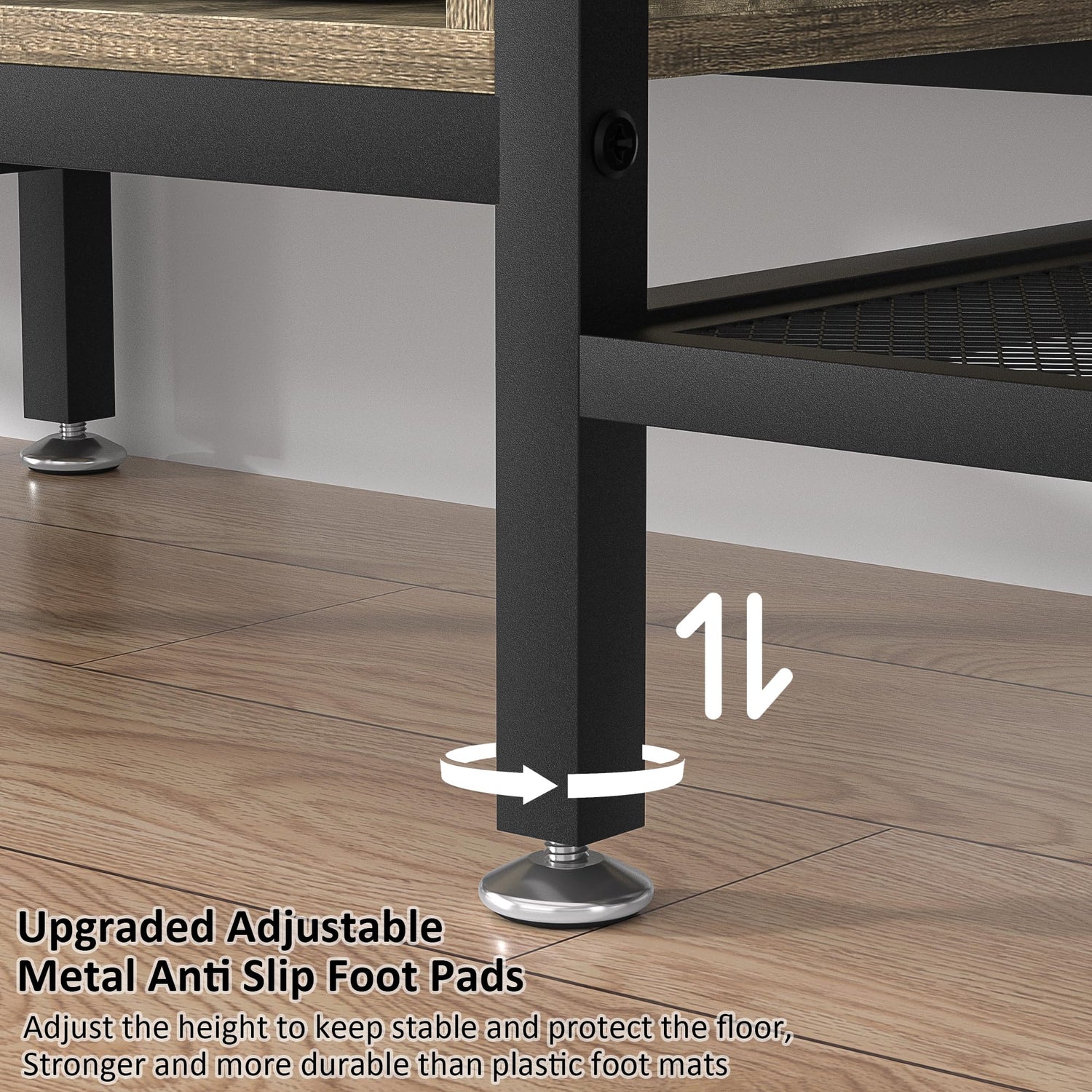 VECELO TV Stand with Power Outlets for 65 Inch Industria Media Entertainment Center with Charging Station, 3-Tier Open Shelves &amp; Metal Frame for Living Room, Bedroom, 55 Inch, Brown