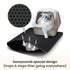 Mess-free litter mat with honeycomb design traps litter, preventing messes around the litter box. Ideal for clean spaces.