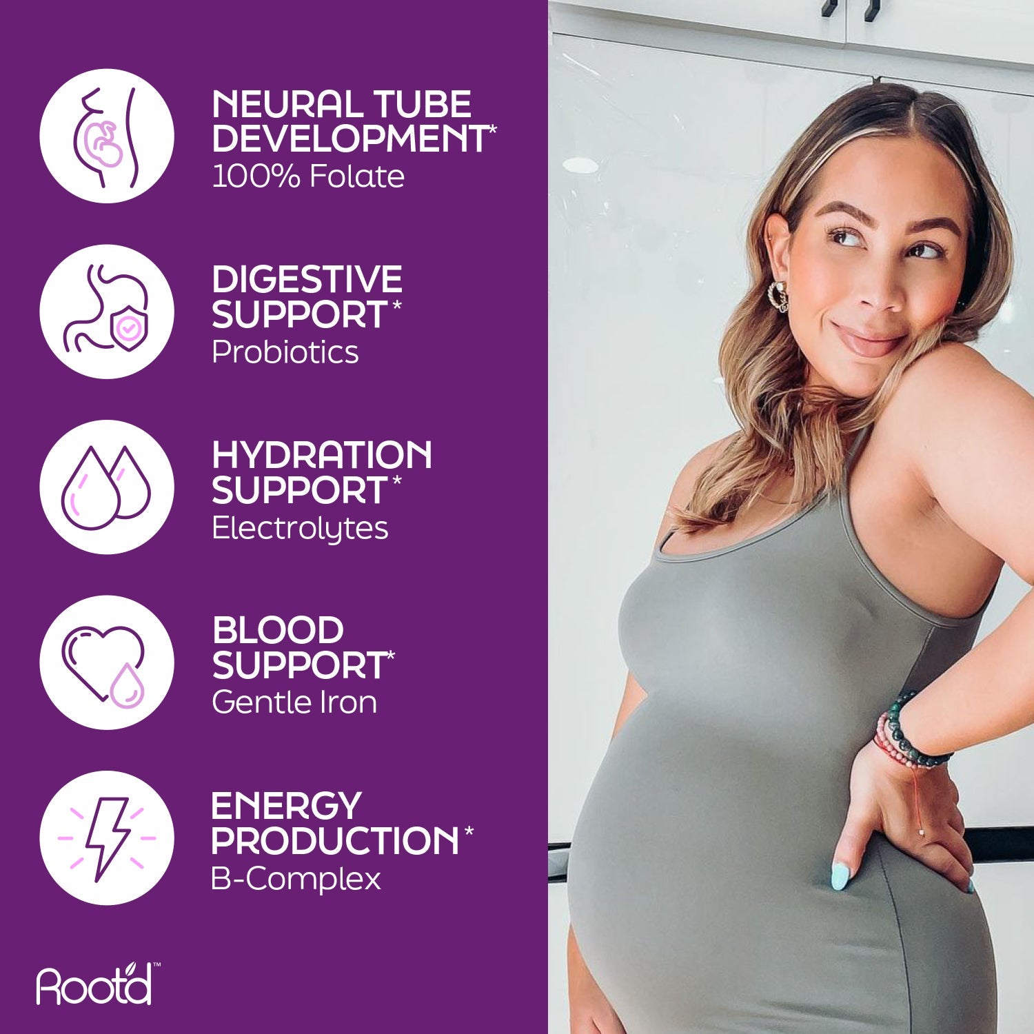 Growing Together Bundle - The Hydrating Multivitamin for Future Mom &amp; Dad features benefits like folate for neural tube devel