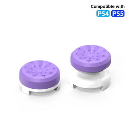 2-Pack Thumb Stick Grips with High/Low Caps for PS4/PS5/Xbox Controller Hand Grip Extenders