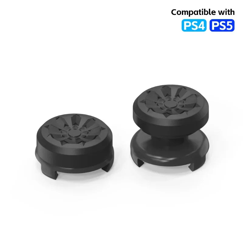 2-Pack Thumb Stick Grips with High/Low Caps for PS4/PS5/Xbox Controller Hand Grip Extenders