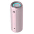 P3 Portable Bluetooth Speaker in pink with a textured surface, control buttons, and a glowing blue light on top.