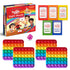 The Fidget Game: Sight Words Edition includes colorful pop-it trays, sight word cards for various grades, and a dice.