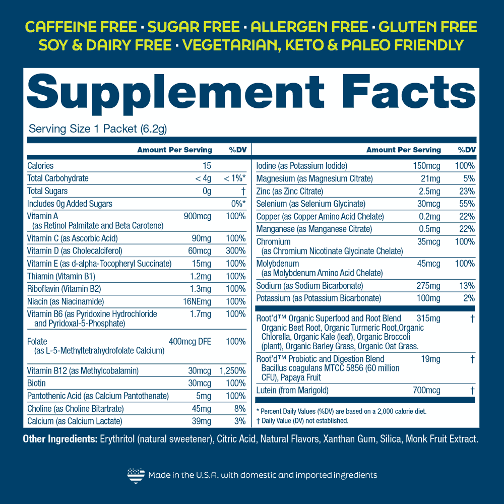 Supplement facts for Growing Together Bundle - The Hydrating Multivitamin, highlighting nutritional information and dietary b