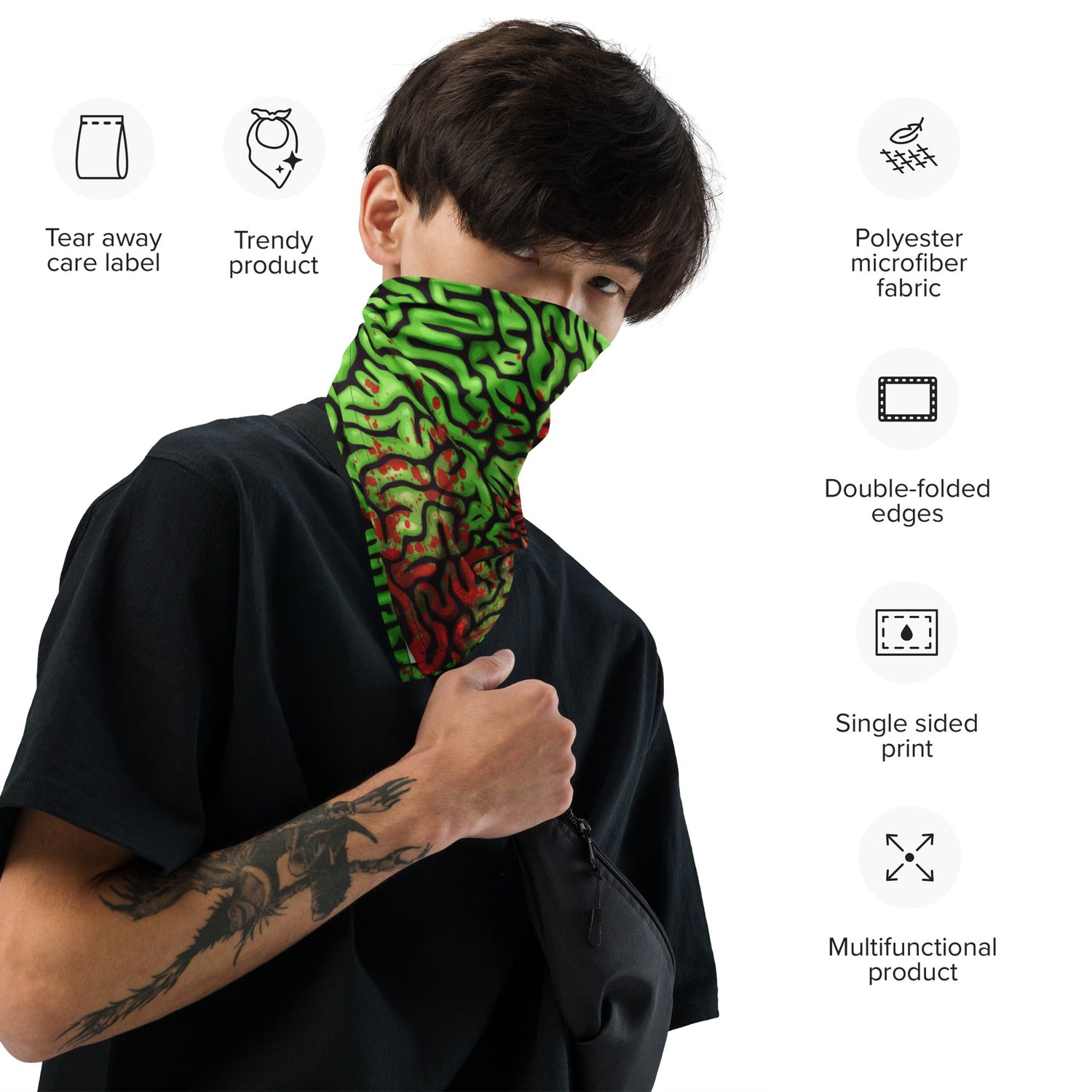 Bloody Green Brains Rave Bandana