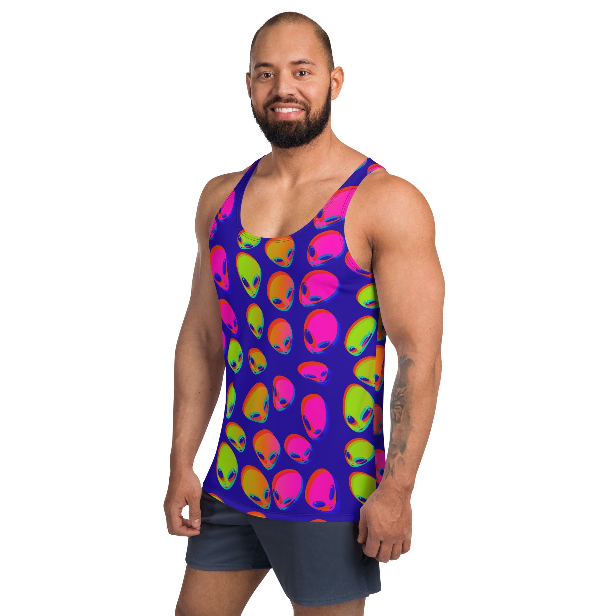 Neon Alien Blast Unisex Tank Top