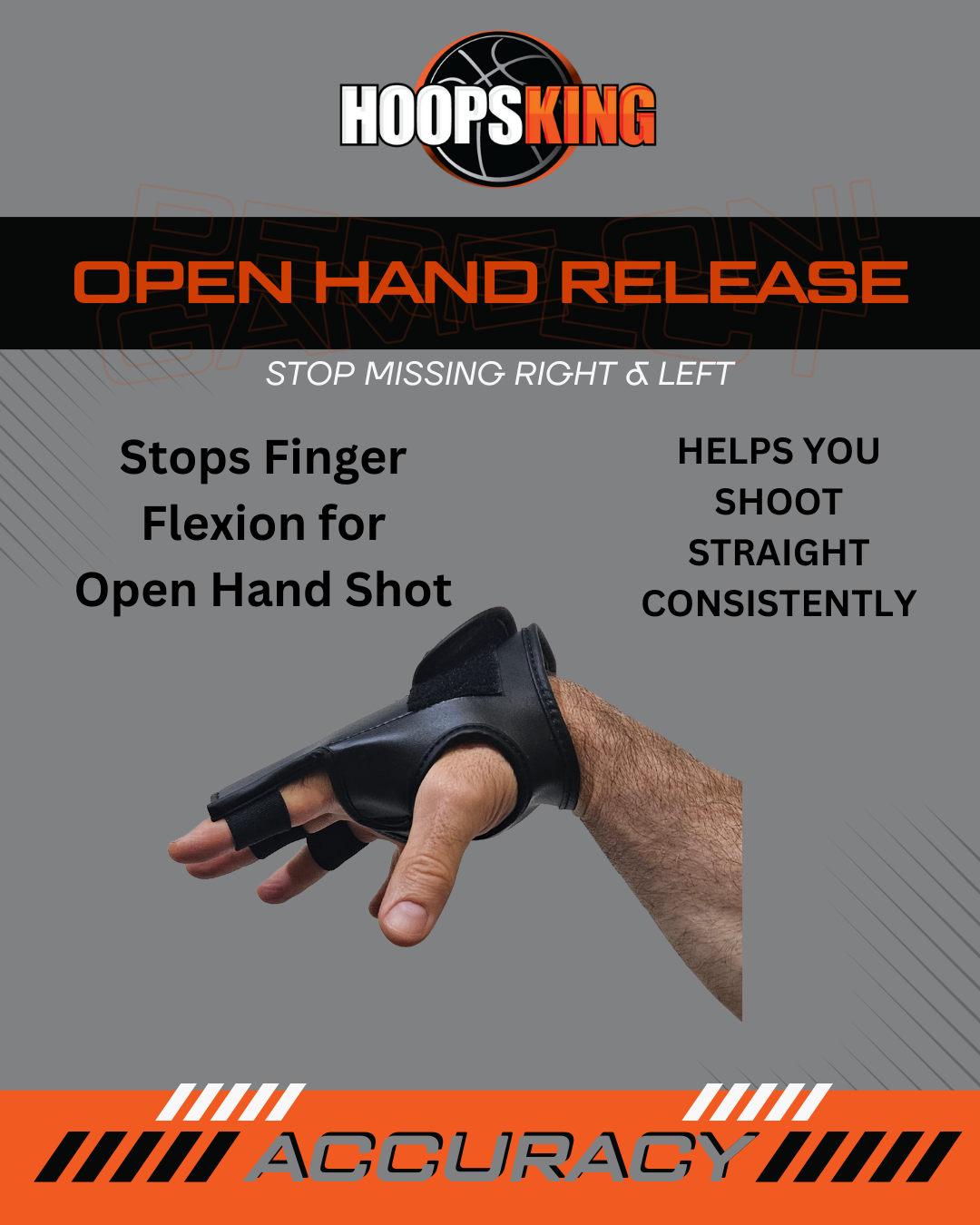 Perfect Jump Shot Glove for basketball shooting, designed to prevent finger flexion for accurate, consistent shots.