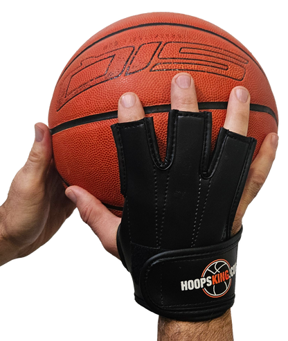 Perfect Jump Shot Glove | Basketball Shooting Glove on a hand gripping a basketball, designed for improved shooting technique