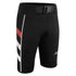 S.W.A.G. Weighted Training Shorts in black with a belt, featuring red and white side stripes, designed to hold up to 15 lbs.