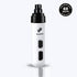 Silent Groom Pro pet nail grinder in white with black accents, featuring buttons for operation and a 60-day money-back guaran