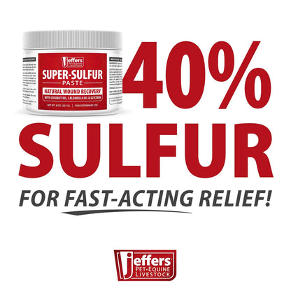Jeffers Super-Sulfur Skin &amp; Wound Healing Paste for Pets, Horses, &amp; Livestock