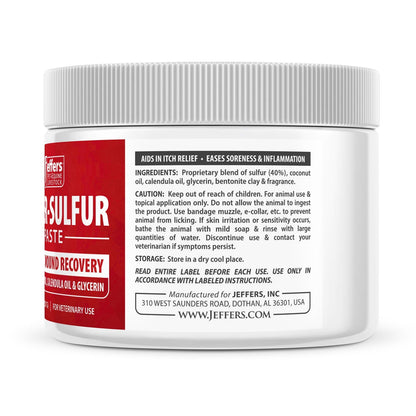 Jeffers Super-Sulfur Skin &amp; Wound Healing Paste for Pets, Horses, &amp; Livestock