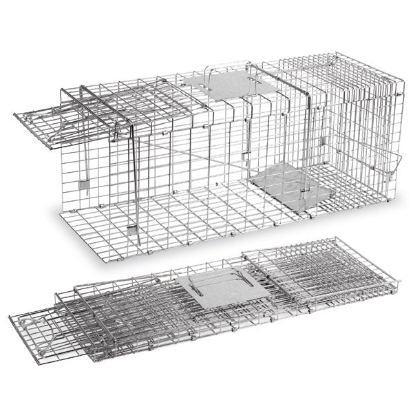 Large Foldable Live Animal Cage Trap – Humane Cat &amp; Wildlife Trap
