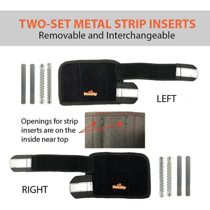 NeoAlly 3-in-1 Front Leg Dog Splint Brace: Rigid &amp; Spring Inserts, Safety Reflective Straps (Pair)