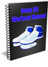 Jump 99 Training Shoes manual featuring a spiral-bound cover with an image of the shoes and bold text on a black background.