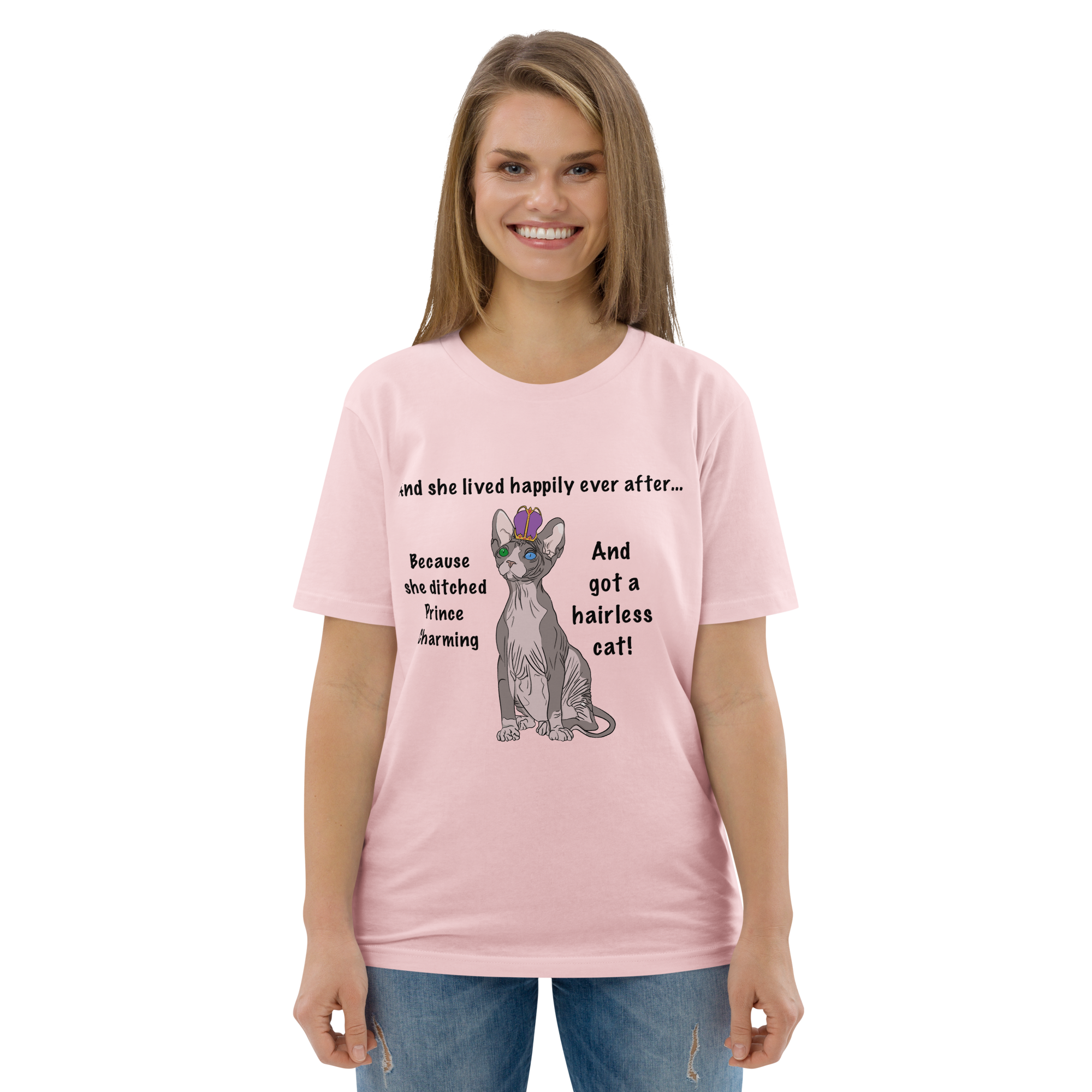 "DITCHED PRINCE CHARMING &amp; GOT A SPHYNX CAT" ECO TEE