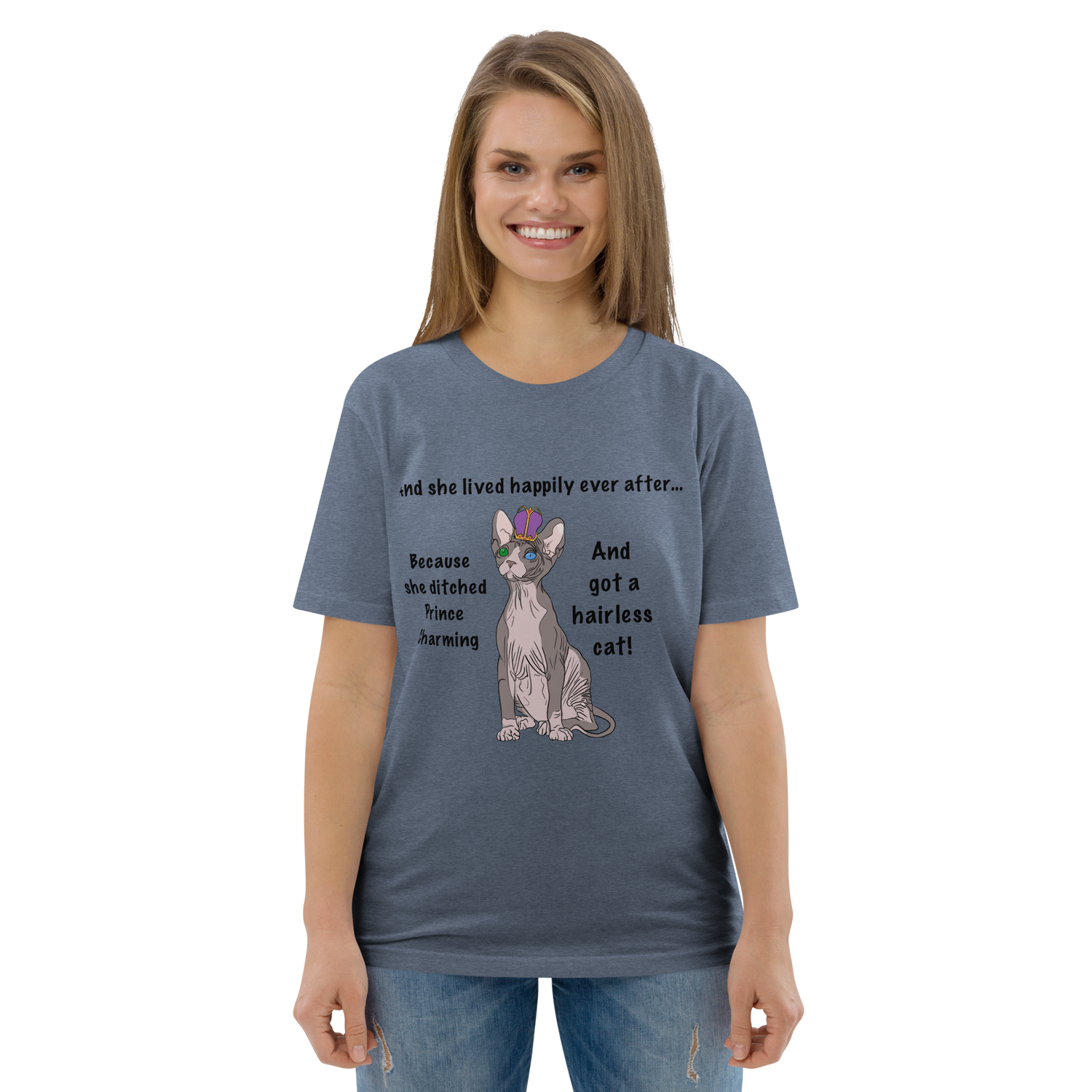 "DITCHED PRINCE CHARMING &amp; GOT A SPHYNX CAT" ECO TEE