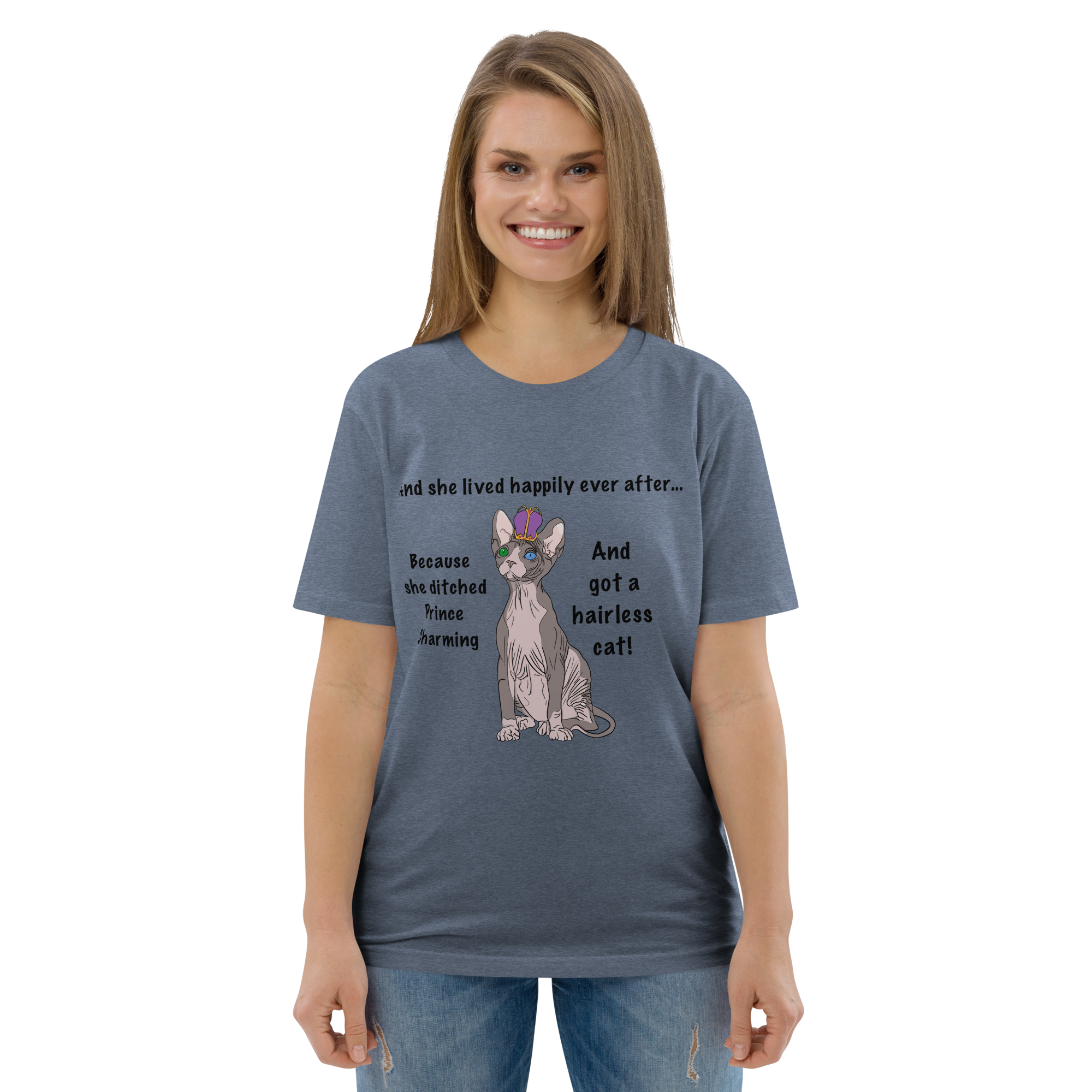 "DITCHED PRINCE CHARMING &amp; GOT A SPHYNX CAT" ECO TEE
