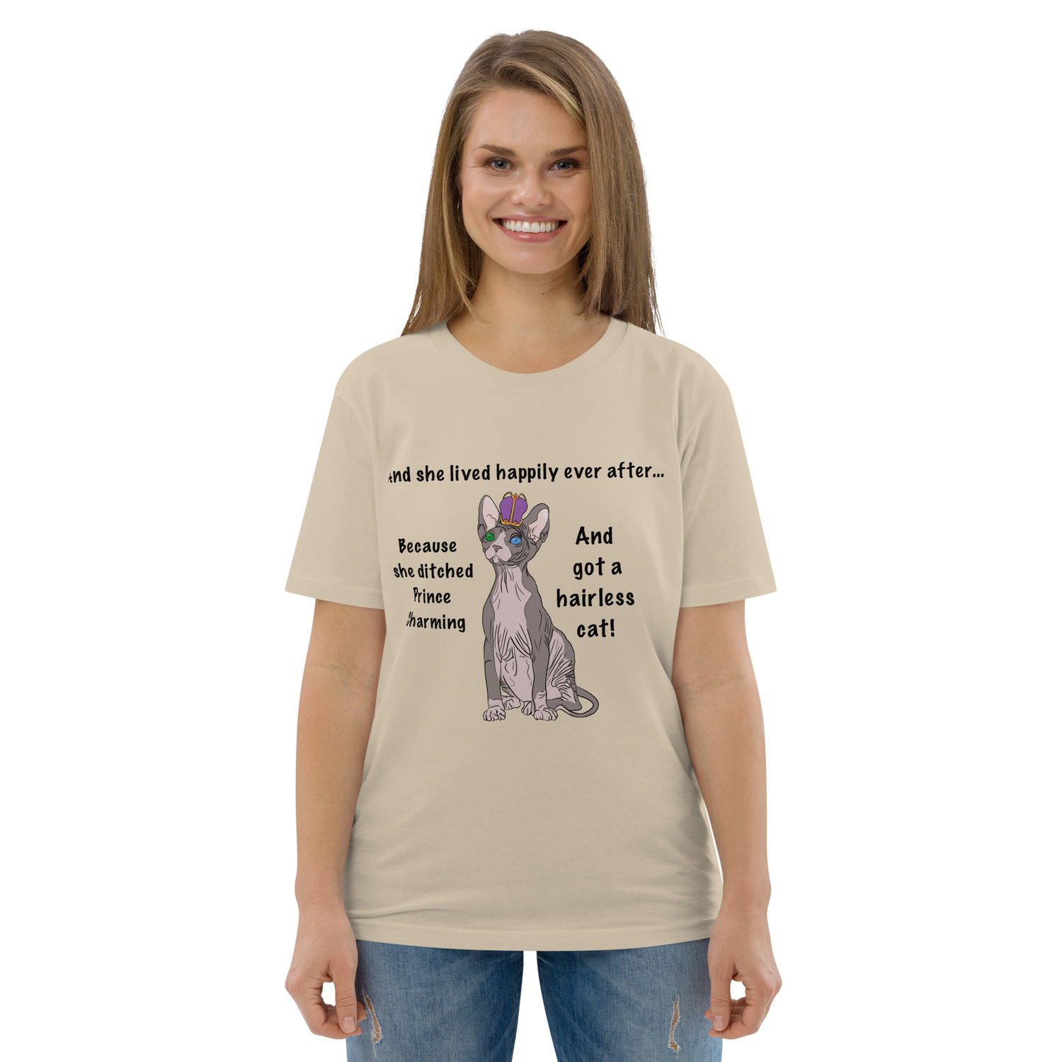 "DITCHED PRINCE CHARMING &amp; GOT A SPHYNX CAT" ECO TEE