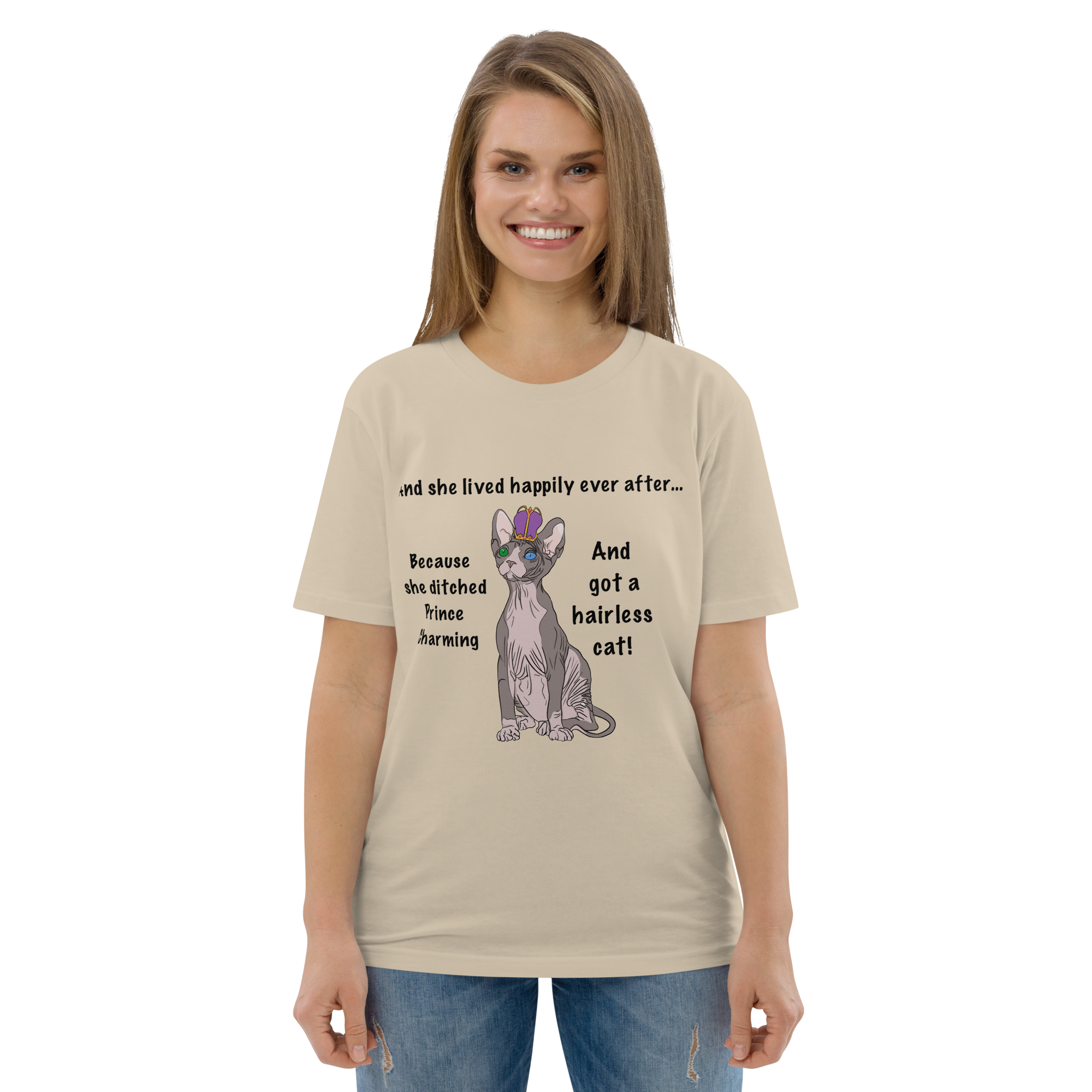 "DITCHED PRINCE CHARMING &amp; GOT A SPHYNX CAT" ECO TEE