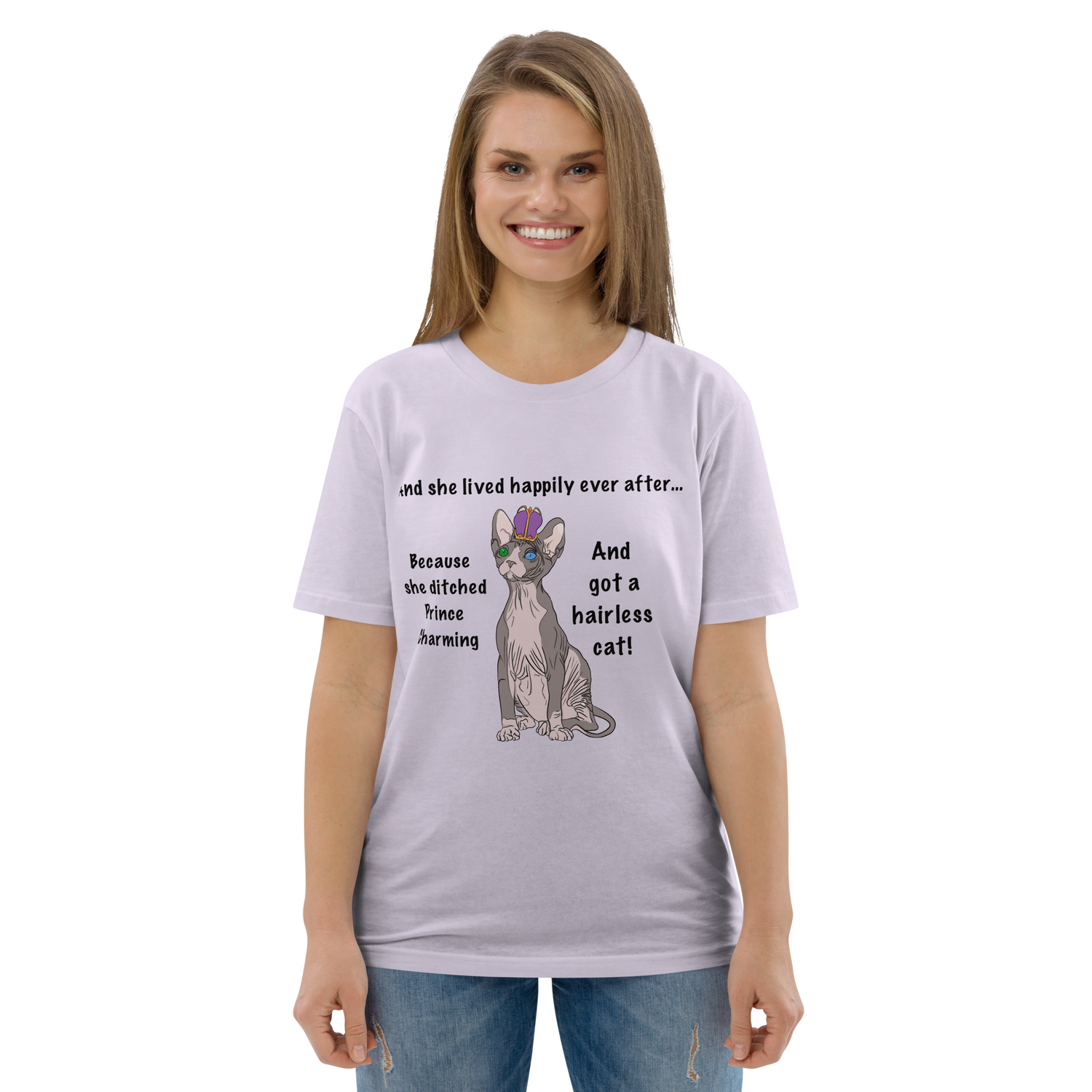 "DITCHED PRINCE CHARMING &amp; GOT A SPHYNX CAT" ECO TEE