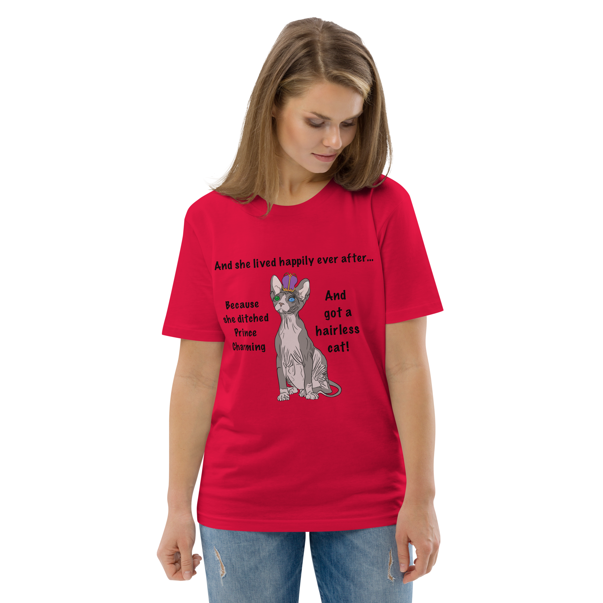 "DITCHED PRINCE CHARMING &amp; GOT A SPHYNX CAT" ECO TEE