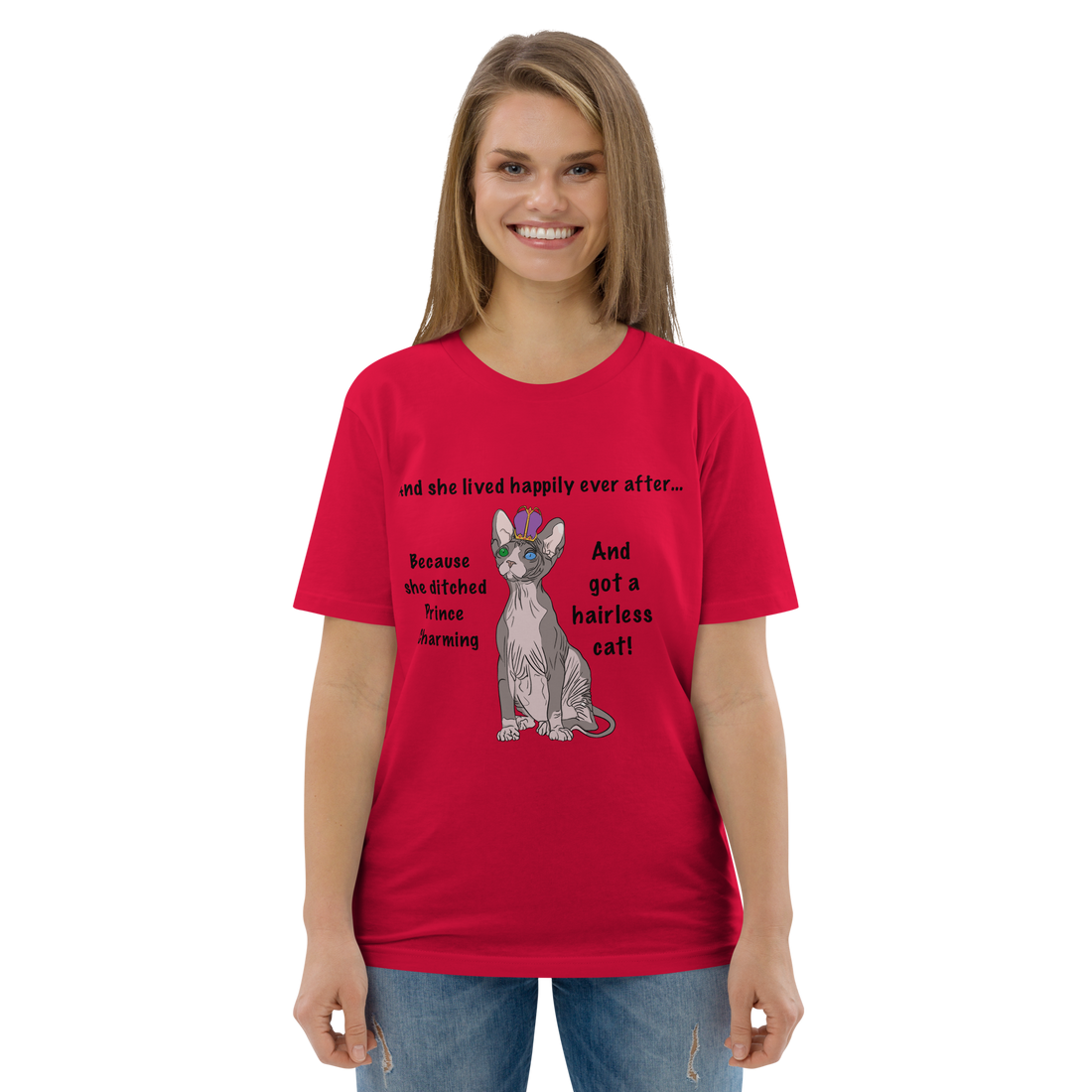 "DITCHED PRINCE CHARMING &amp; GOT A SPHYNX CAT" ECO TEE