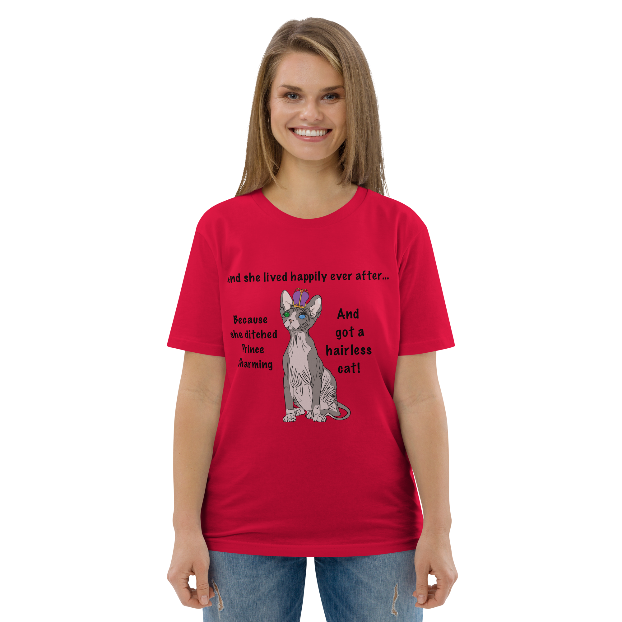 "DITCHED PRINCE CHARMING &amp; GOT A SPHYNX CAT" ECO TEE